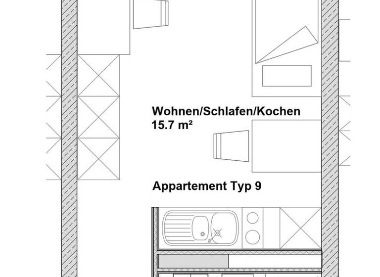 Wohnung zur Miete 362 € 1 Zimmer 25,9 m²<br/>Wohnfläche 01.08.2025<br/>Verfügbarkeit Kesselsdorfer Str. 8 Löbtau-Nord (Ebertplatz) Dresden / Löbtau 01159