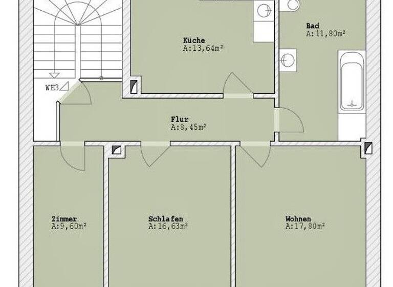 Wohnung zur Miete 700 € 3 Zimmer 77,9 m² frei ab 01.05.2026 Zwenkau 04442