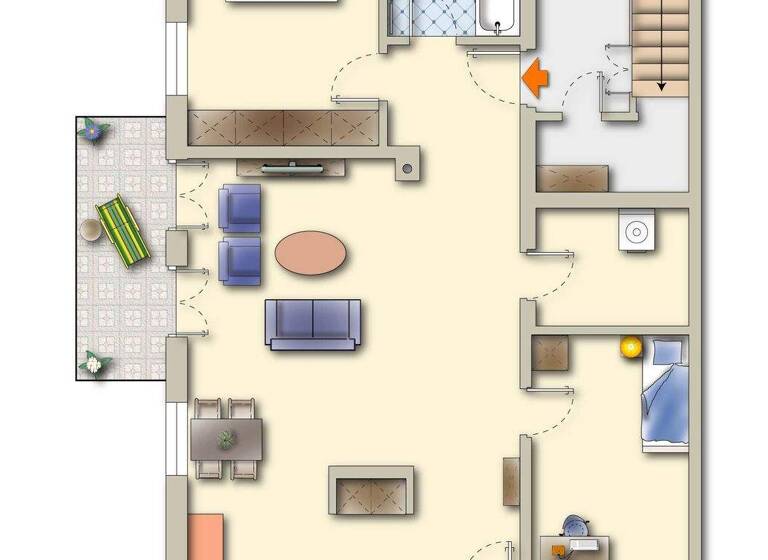 Terrassenwohnung zur Miete 880 € 3 Zimmer 74 m² EG frei ab sofort Born a. Darß 18375