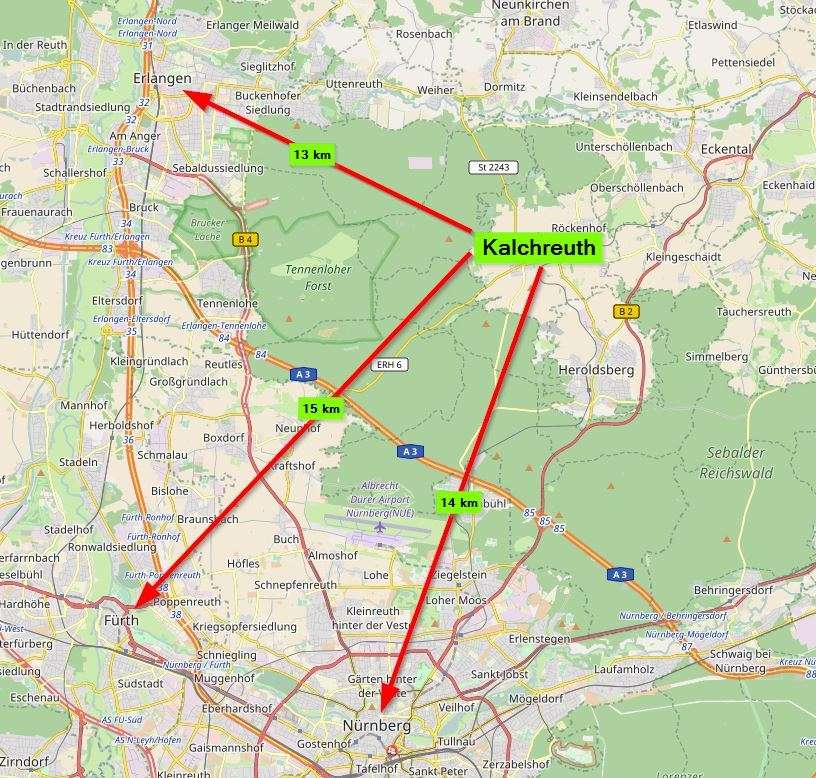 Wohnung zur Miete 960 € 3 Zimmer 72 m²<br/>Wohnfläche 1.<br/>Geschoss 01.01.2025<br/>Verfügbarkeit Schloßplatz 4 Kalchreuth Kalchreuth 90562