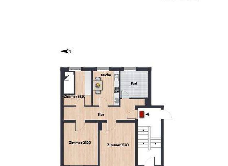 WG-Zimmer zur Miete 117 € 1 Zimmer 16,8 m² EG frei ab 01.05.2026 Robert-Koch-Platz 6 Innenstadt Wolfsburg 38440