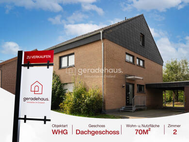 Wohnung zum Kauf 103.900 € 2 Zimmer 70,5 m² Dachgeschoss Baccum Lingen / Baccum 49811