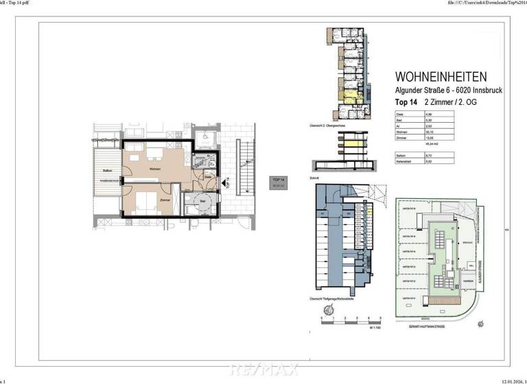 Wohnung zum Kauf - Erstbezug 480.700 € 2 Zimmer 45,5 m² 2. Geschoss Innsbruck 6020