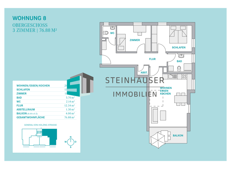Wohnung zum Kauf provisionsfrei 489.500 € 3 Zimmer 76,9 m² Bollschweil 79283