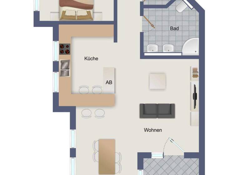 Wohnung zum Kauf 215.000 € 2 Zimmer 74 m² 2. Geschoss Broich Mülheim an der Ruhr 45479