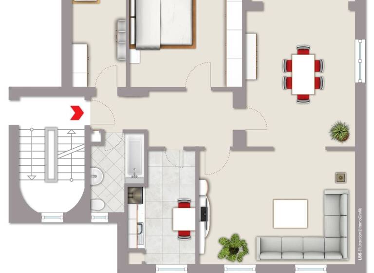 Wohnung zum Kauf 559.000 € 3,5 Zimmer 92 m² 1. Geschoss Nikolassee Berlin 14129