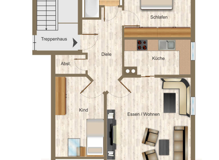 Wohnung zum Kauf 239.000 € 3 Zimmer 59 m²<br/>Wohnfläche Dachgeschoss, 2.<br/>Geschoss Altenmünster Altenmünster 86450