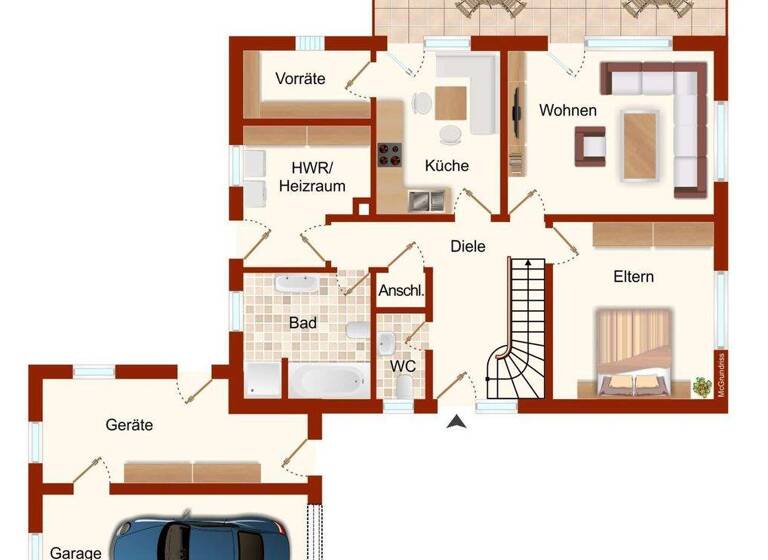 Einfamilienhaus zum Kauf 239.000 € 5 Zimmer 113 m² 768 m² Grundstück Upgant-Schott 26529