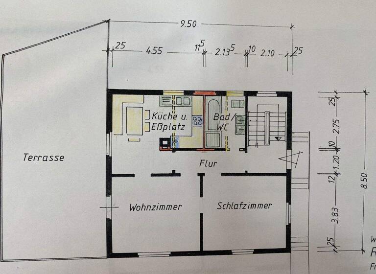 Wohnung zur Miete 970 € 2,5 Zimmer 87,5 m² 1. Geschoss frei ab 01.08.2026 Dietersweiler Freudenstadt 72250