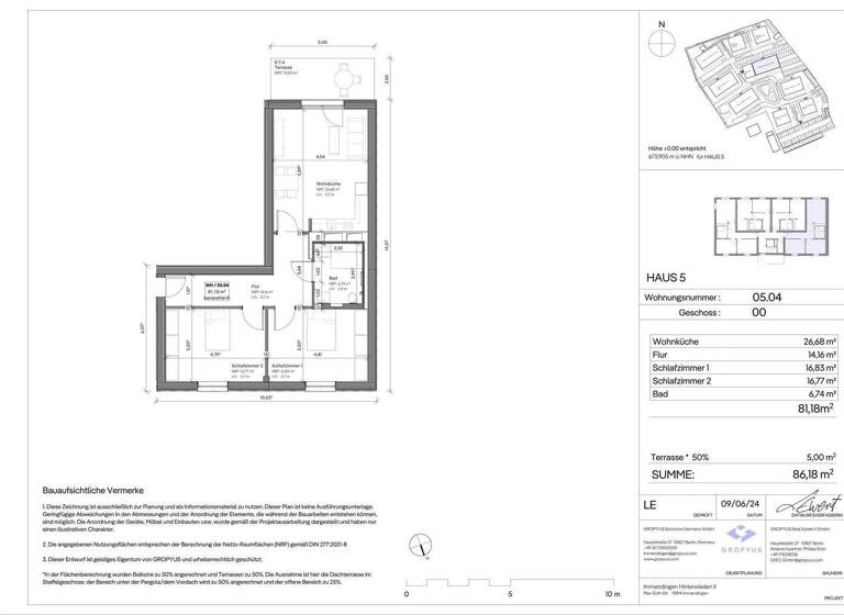 Wohnung zur Miete - Erstbezug 1.228 € 3 Zimmer 86,2 m² frei ab sofort Immendingen 78194