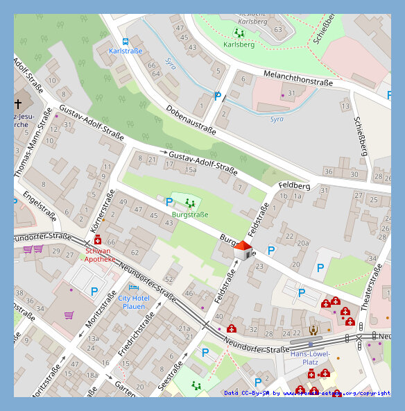 Wohnung zum Kauf 57.000 € 2 Zimmer 51,2 m²<br/>Wohnfläche 2.<br/>Geschoss Burgstr. 25 Schloßberg Plauen 08523