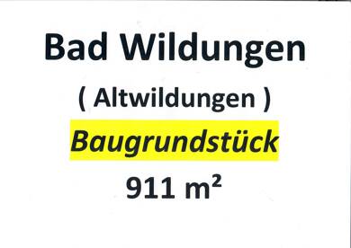 Grundstück zum Kauf provisionsfrei 125.000 € 911 m² Grundstück Altwildungen Bad Wildungen 34537