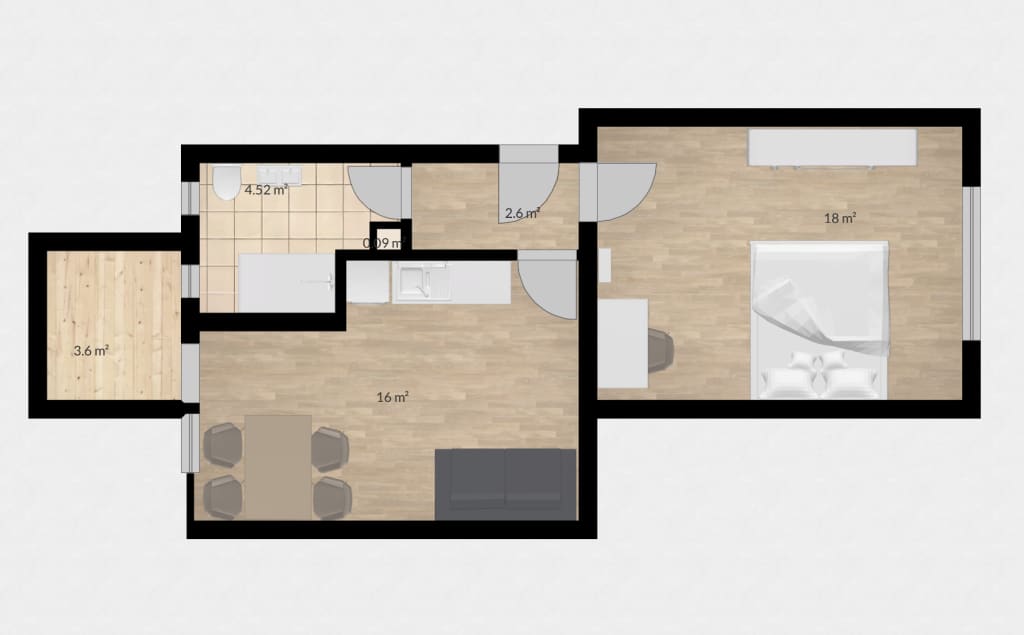 Wohnung zur Miete Wohnen auf Zeit 1.350 € 1 Zimmer 45 m²<br/>Wohnfläche 04.02.2025<br/>Verfügbarkeit Königgrätzstraße Huttrop Essen 45138