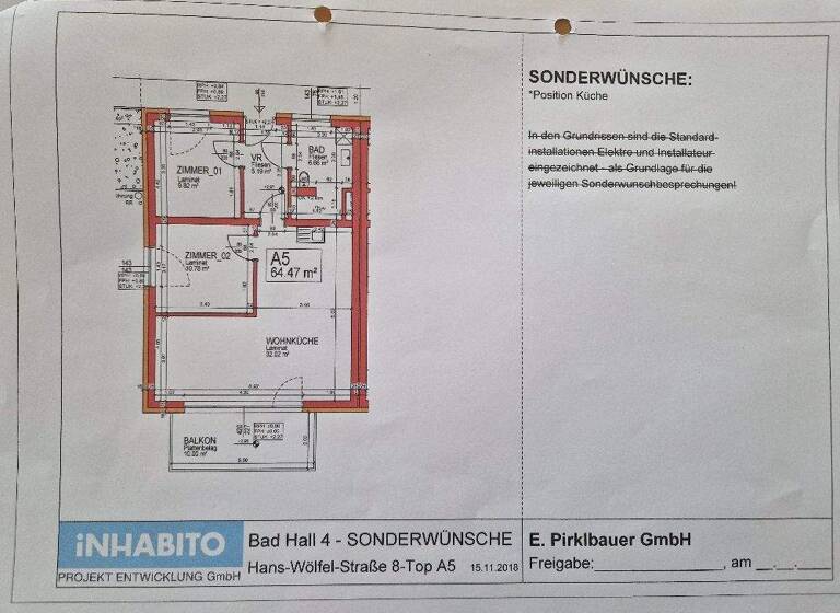 Wohnung zum Kauf 270.000 € 3 Zimmer 64,5 m² 1. Geschoss frei ab 01.05.2026 Bad Hall 4540