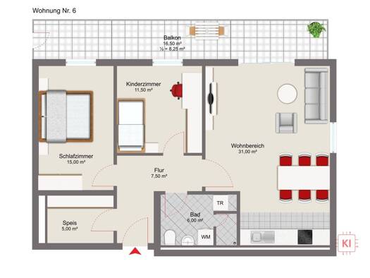 Wohnung zur Miete 885 € 3 Zimmer 84,3 m² frei ab sofort Plattling Plattling 94447