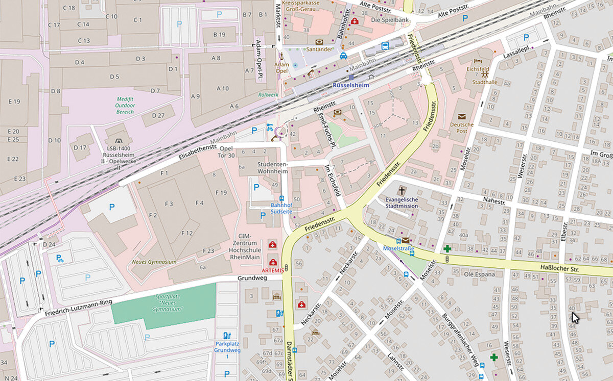 Tiefgarage zum Kauf 6.900 € Darmstädter Straße 50, 52 Friedrich-Ebert-Siedlung Rüsselsheim 65428