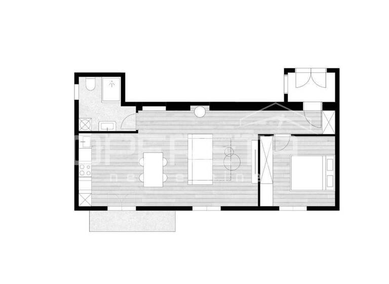 Wohnung zur Miete 1.200 € 2 Zimmer 58 m² 1. Geschoss Lovret - Brda