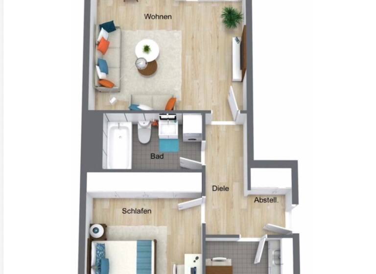 Wohnung zur Miete 750 € 2 Zimmer 60 m² Bernhardstraße 5 Heiligkreuz Trier 54295