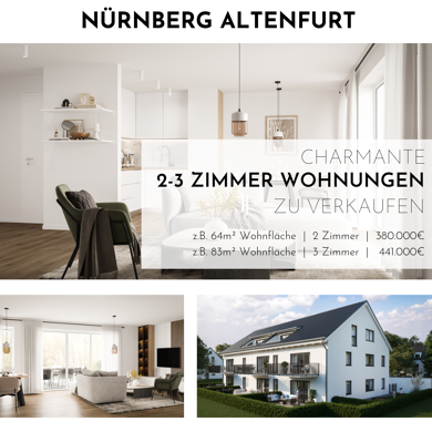 Wohnung zum Kauf provisionsfrei als Kapitalanlage geeignet 499.000 € 3 Zimmer 91,2 m² Altenfurt - Moorenbrunn Nürnberg 90475