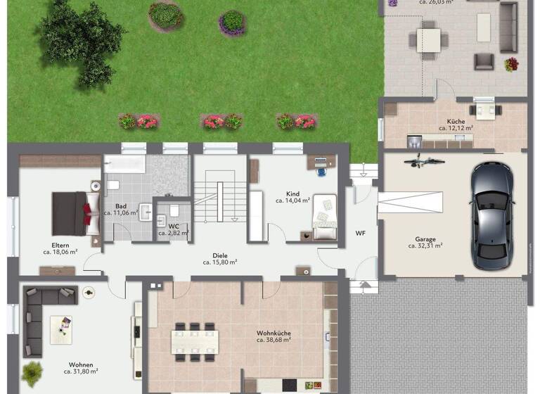 Einfamilienhaus zum Kauf 799.000 € 5 Zimmer 234 m² 1.072 m² Grundstück Grund Burgkirchen an der Alz / Pirach 84508