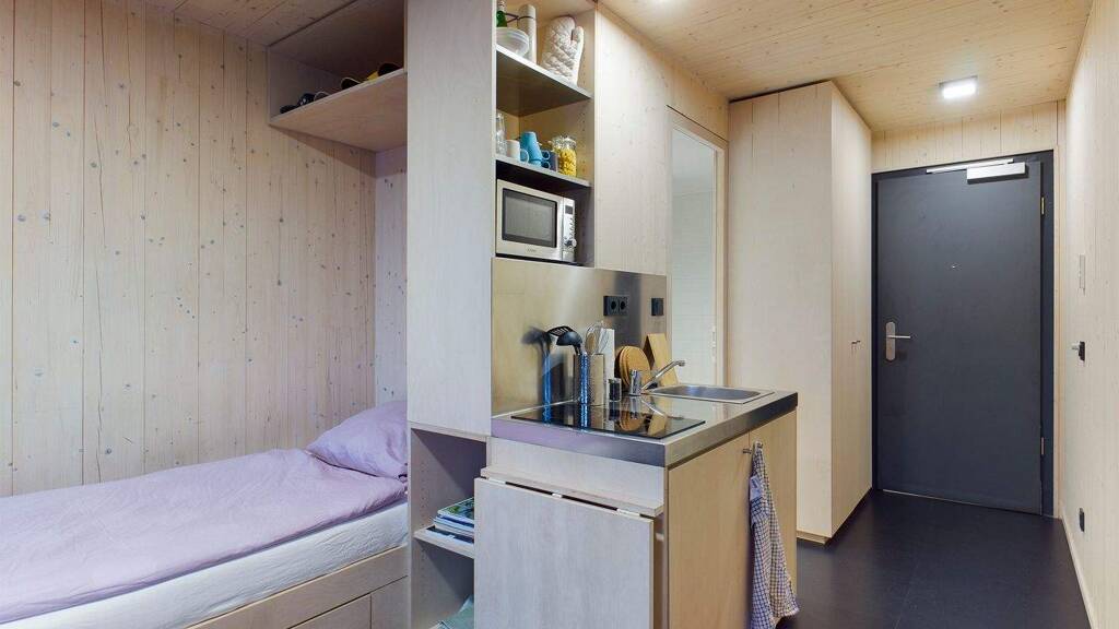 Studio zur Miete 637 € 1 Zimmer 19,2 m² 6. Geschoss frei ab sofort Dratelnstraße 32 a-c Wilhelmsburg Hamburg 21109