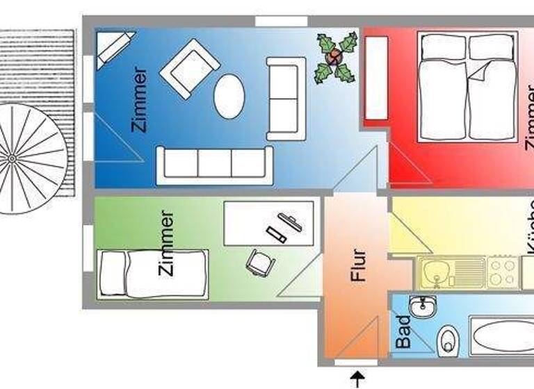 Wohnung zur Miete 355 € 3 Zimmer 59,1 m² 2. Geschoss Hans-Stubbe-Straße 10 Gatersleben Seeland 06466