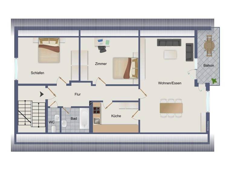 Wohnung zum Kauf 359.000 € 3 Zimmer 90 m² Bruchhausen Ettlingen / Bruchhausen 76275