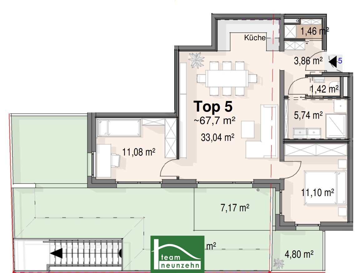 Wohnung zum Kauf 315.001 € 3 Zimmer 67,1 m²<br/>Wohnfläche EG<br/>Geschoss Bahnhofstraße 22 Strasshof an der Nordbahn 2231