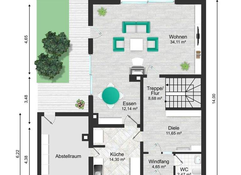 Doppelhaushälfte zum Kauf 538.000 € 5 Zimmer 172 m² 290 m² Grundstück Altwarmbüchen Isernhagen 30916