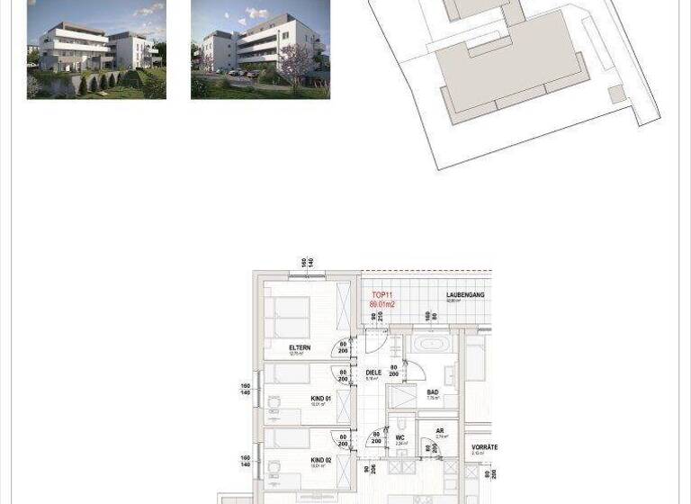 Wohnung zum Kauf - Erstbezug 405.000 € 4 Zimmer 89 m² frei ab 01.07.2027 Gartenhausweg 6 Kirchdorf an der Krems 4560