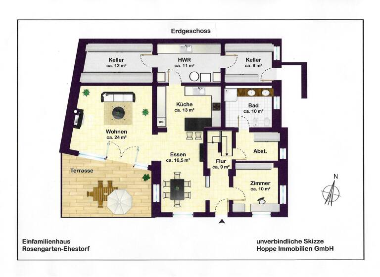 Einfamilienhaus zum Kauf 998.000 € 8 Zimmer 213 m² 1.050 m² Grundstück frei ab sofort Ehestorf Rosengarten 21224