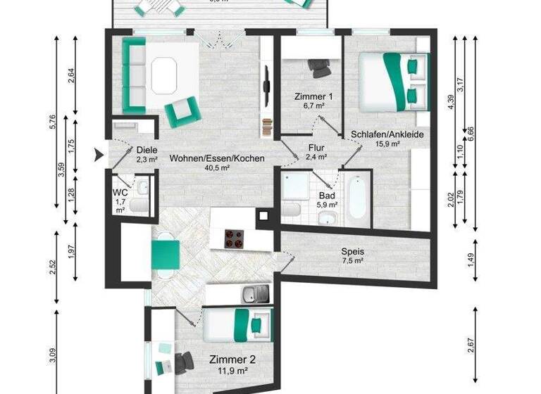 Wohnung zum Kauf 365.000 € 4 Zimmer 100 m² frei ab sofort Nesselwang 87484