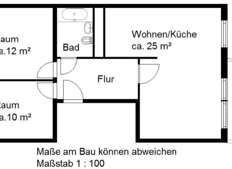 Wohnung zur Miete 383 € 3 Zimmer 57,9 m² 6. Geschoss Rigaer Str. 7 Südstadt Halle (Saale) 06128