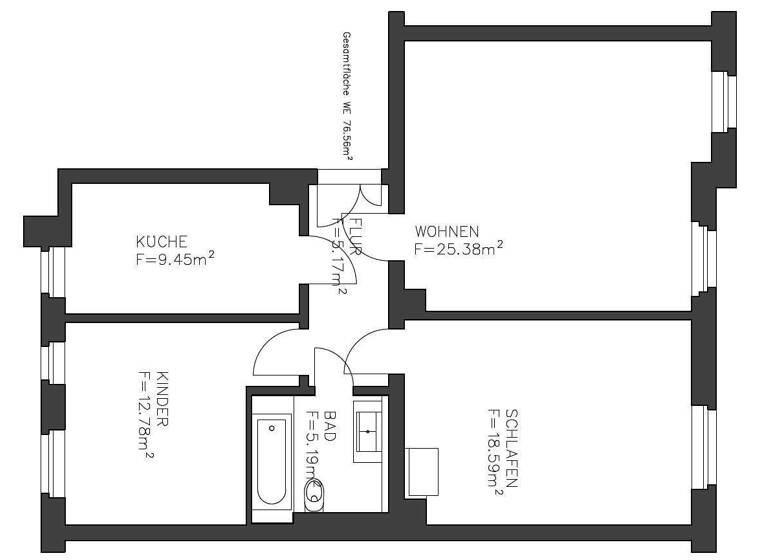 Wohnung zur Miete 690 € 3 Zimmer 77,3 m² frei ab sofort Karl-Liebknecht-Straße 8 Markkleeberg 04416