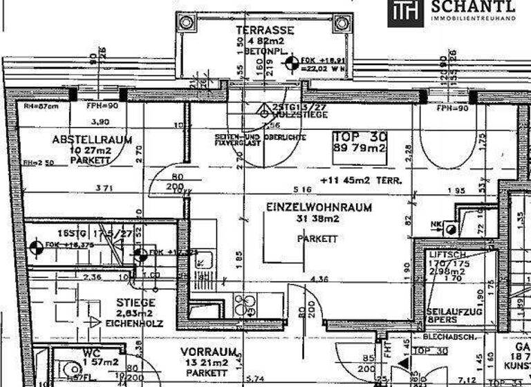 Wohnung zur Miete 1.270 € 3 Zimmer 89,8 m² Hartlgasse Wien,Brigittenau 1200