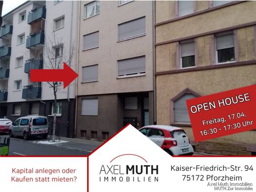 Wohnung zum Kauf 189.500 € 3 Zimmer 71 m² 1. Geschoss Kaiser-Friedrich-Str. 94 Südweststadt Pforzheim 75172