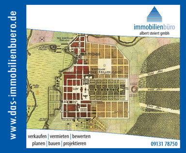 Büro-/Praxisfläche zur Miete 1.300 € 4 Zimmer 98,5 m² Bürofläche teilbar ab 98,5 m² Markgrafenstadt Erlangen 91054