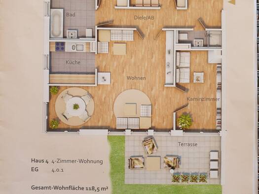 Terrassenwohnung zur Miete 2.090 € 4 Zimmer 119 m² Geschoss EG/2 frei ab 01.06.2026 Griesheimer Stadtweg 91 Griesheim Frankfurt am Main 65933