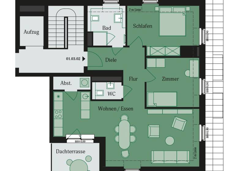 Wohnung zur Miete - Erstbezug 1.555 € 3 Zimmer 84,5 m² Bischof-Ketteler-Str. 26 Lämmerspiel Mühlheim 63165