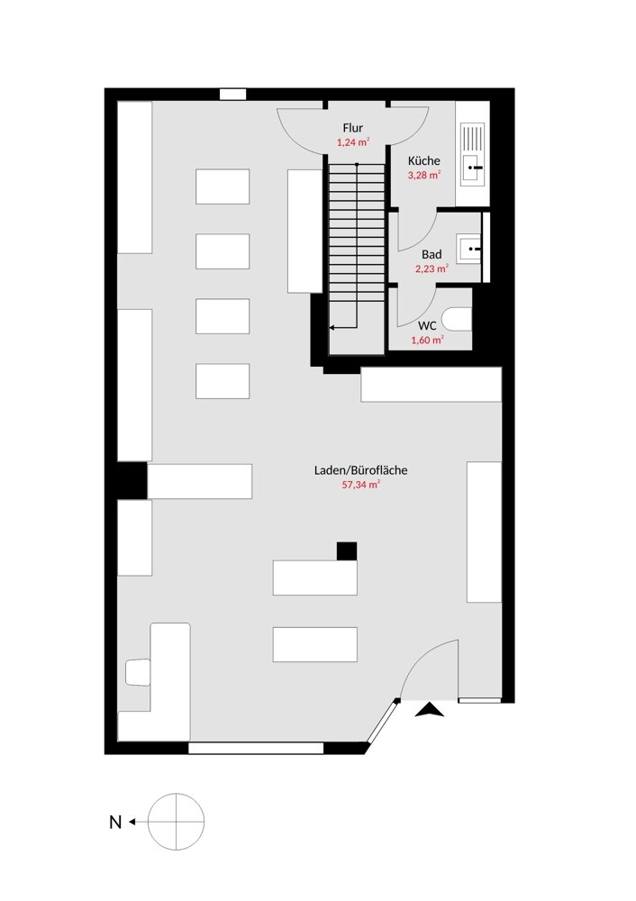 Bürofläche zum Kauf 3.504 € 2 Zimmer 57,3 m²<br/>Bürofläche Unterhaching 82008