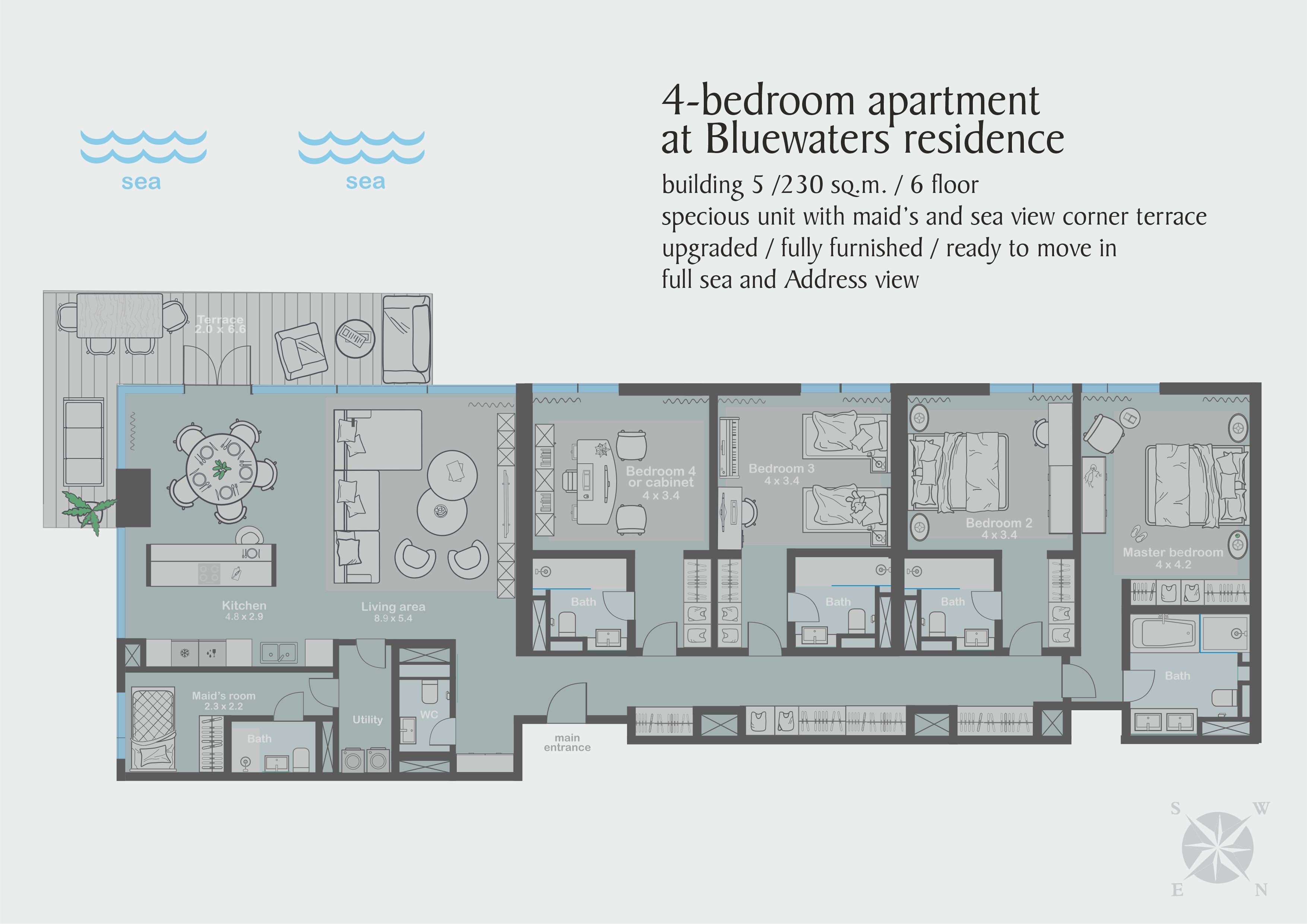 Wohnung zum Kauf provisionsfrei 6.012.000 € 6 Zimmer 230 m²<br/>Wohnfläche 4.<br/>Geschoss Dubai