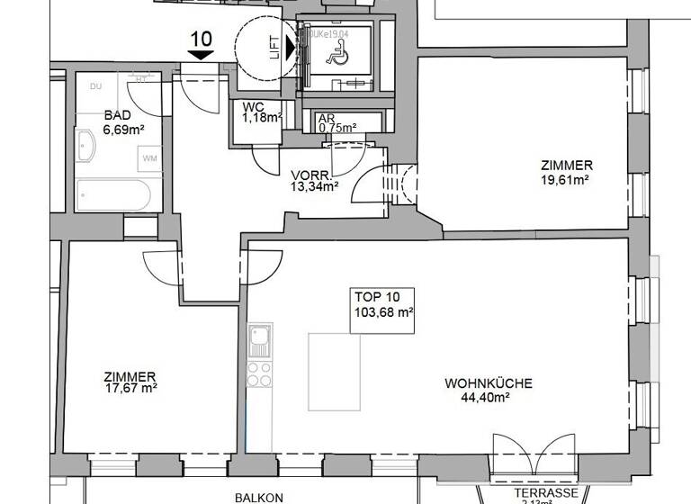 Wohnung zum Kauf - Erstbezug 920.000 € 3 Zimmer 104,3 m² Wien 1020