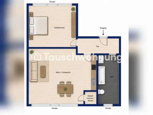 Wohnung zur Miete Tauschwohnung 440 € 1 Zimmer 40 m² Spandau Spandau 13585
