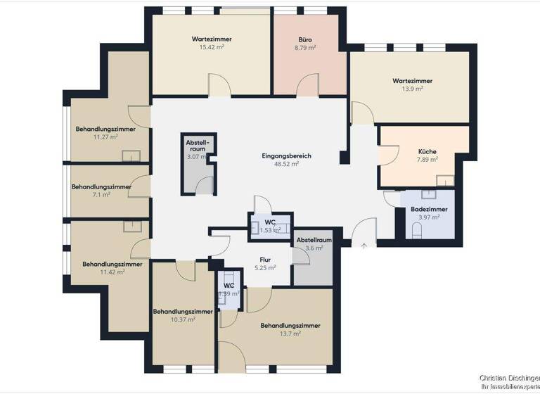 Praxisfläche zur Miete 1.495 € 9 Zimmer 169 m² Bürofläche Nittendorf 93152