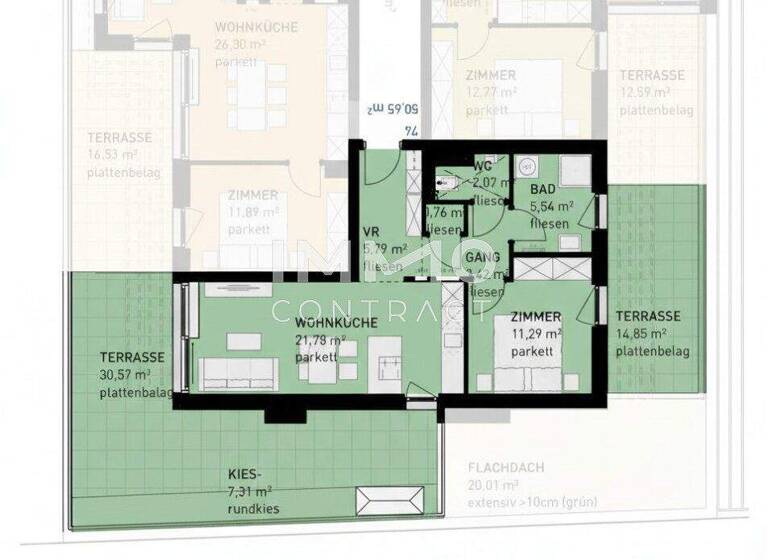 Wohnung zum Kauf - Erstbezug 399.500 € 2 Zimmer 50,7 m² 4. Geschoss Studenygasse 16 Wien 1110