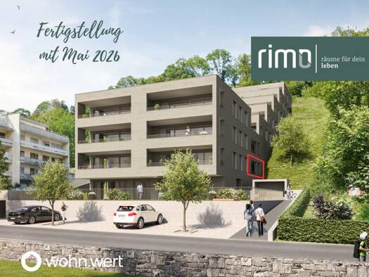 Terrassenwohnung zum Kauf - Erstbezug 299.000 € 2 Zimmer 40,8 m² 1. Geschoss frei ab sofort Mutterstraße 11 Feldkirch 6800