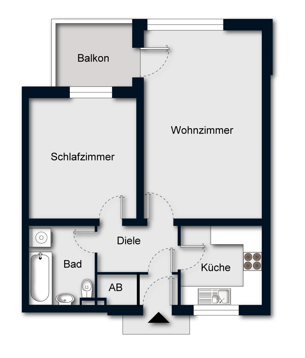 Wohnung zum Kauf als Kapitalanlage geeignet 109.000 € 2 Zimmer 55,9 m² Graf-von-Moltke-Straße Kaltenmoor Lüneburg 21337