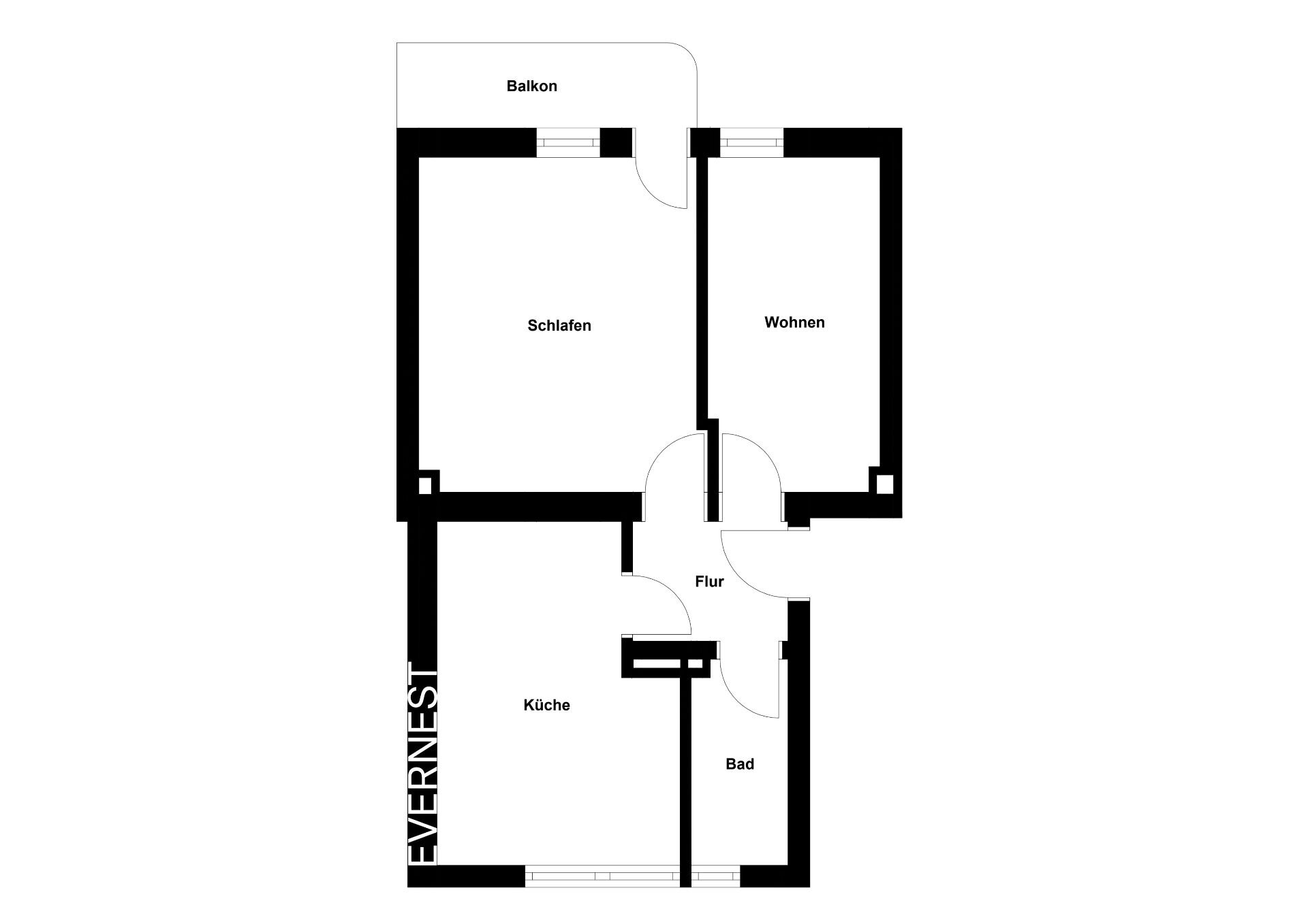 Wohnung zum Kauf 119.000 € 2 Zimmer 49 m²<br/>Wohnfläche 3.<br/>Geschoss Funkenburg Dortmund 44143