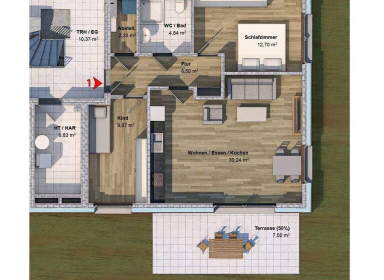 Wohnung zum Kauf - Erstbezug provisionsfrei 319.000 € 3 Zimmer 70 m² EG frei ab 01.03.2027 Falkenberger Landstraße 37 a-e Falkenberg Lilienthal 28865