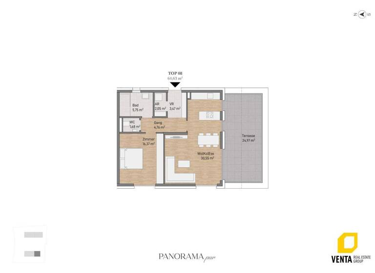 Wohnung zum Kauf 533.000 € 2 Zimmer 64,6 m² 2. Geschoss Waltendorf Graz 8010